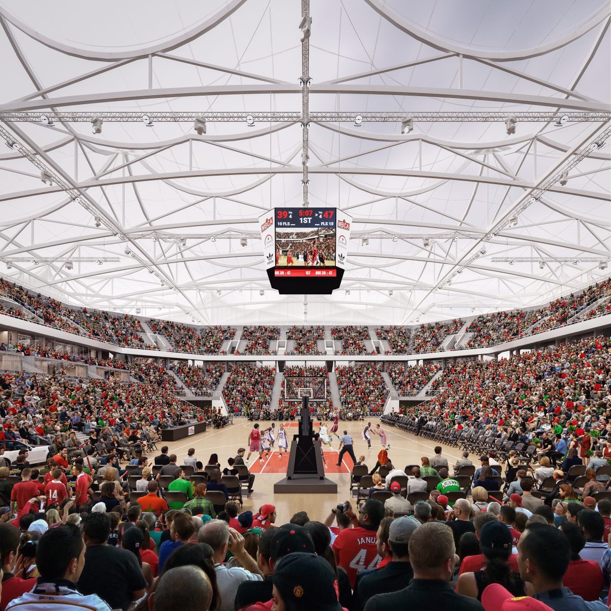 basketball arena in morocco archviz